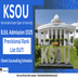 KSOU B.Ed 2025 Provisional Rank List Published; First Round of Counselling on October 7 & 8